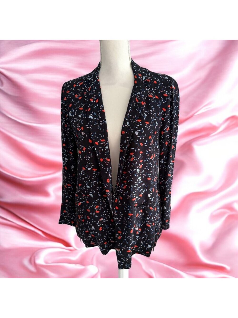 ELLA MOSS Floral Multicolor Jacket Blazer Size Medium